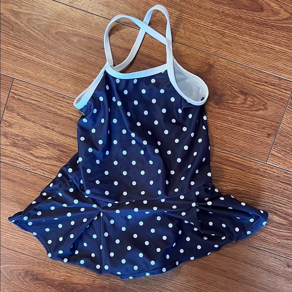 Old Navy, Navy Blue Polka Dot Swimsuit - Picture 1 of 3